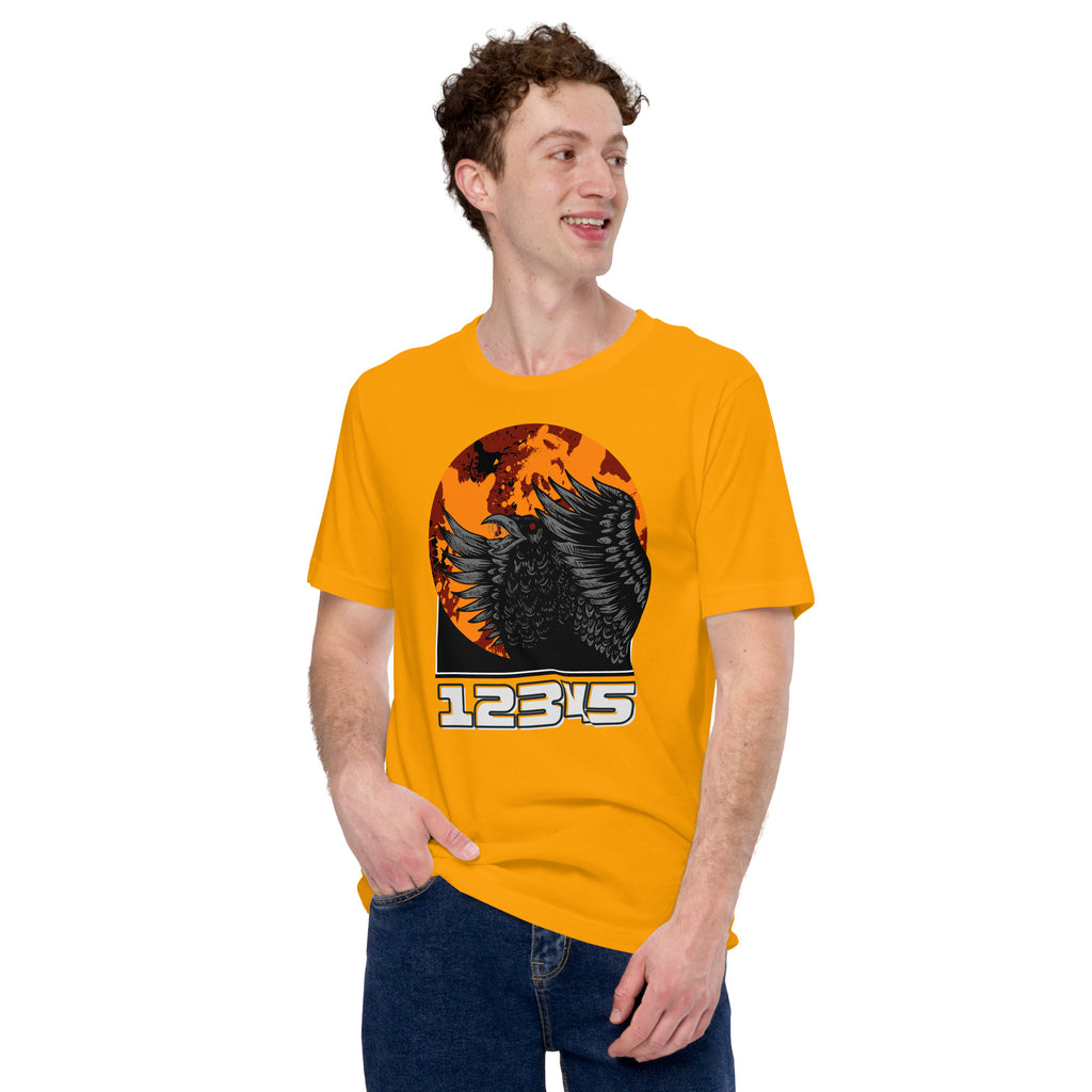 t-shirt Black Orange